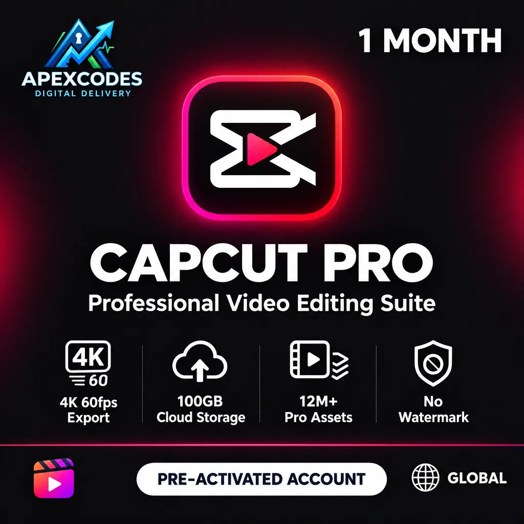 CapCut Pro 1 Month – Pre-Activated Account | Global