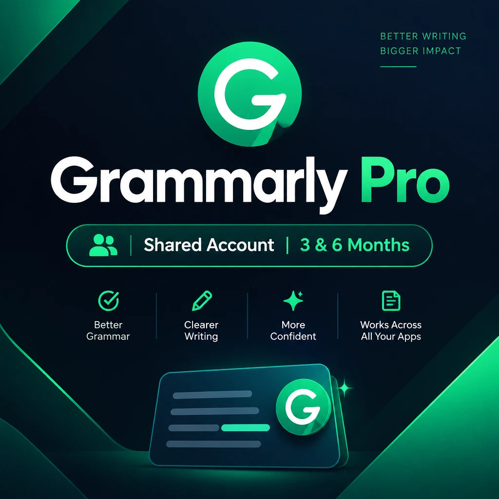 Grammarly Pro — 3 Months & 6 Months | Shared Account