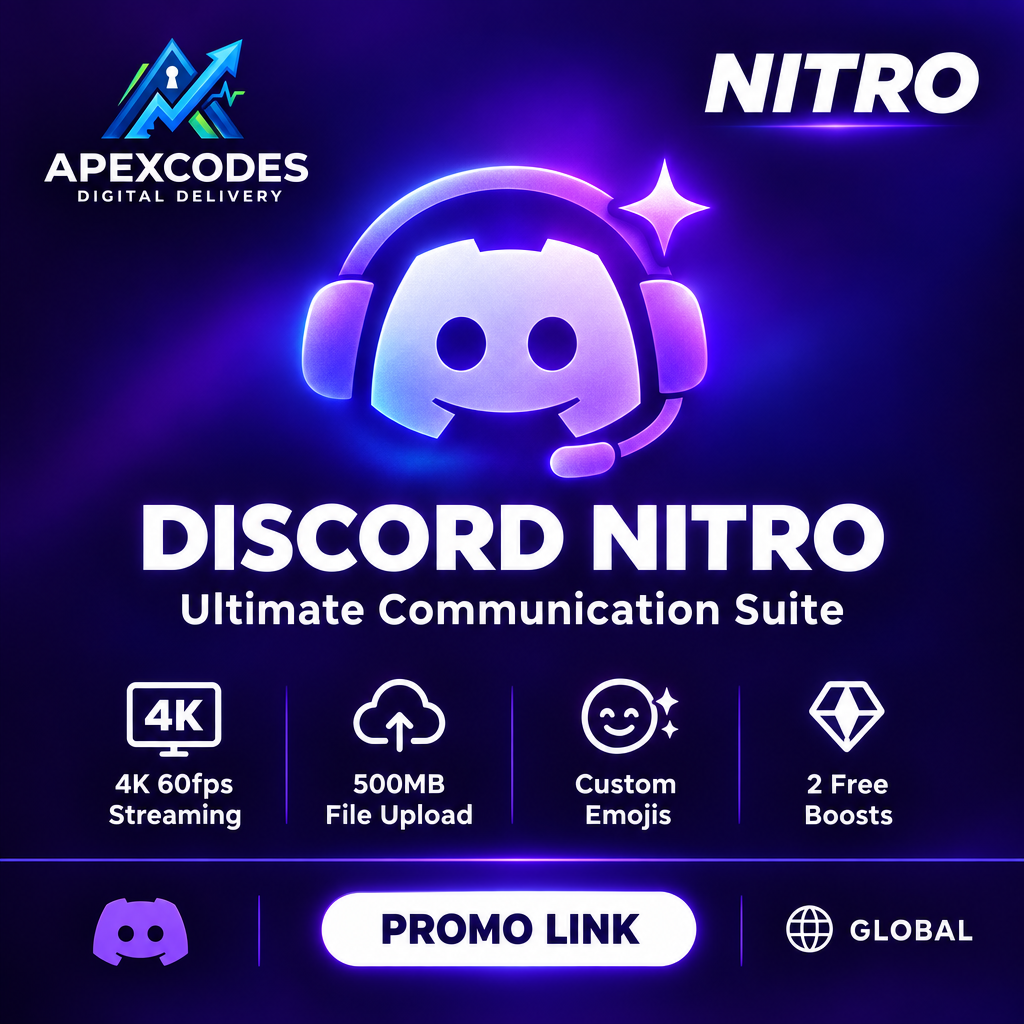 Discord Nitro 1 and 3 Month Trial Global Promo Link – Buy Online Instant Delivery | Apexcodes