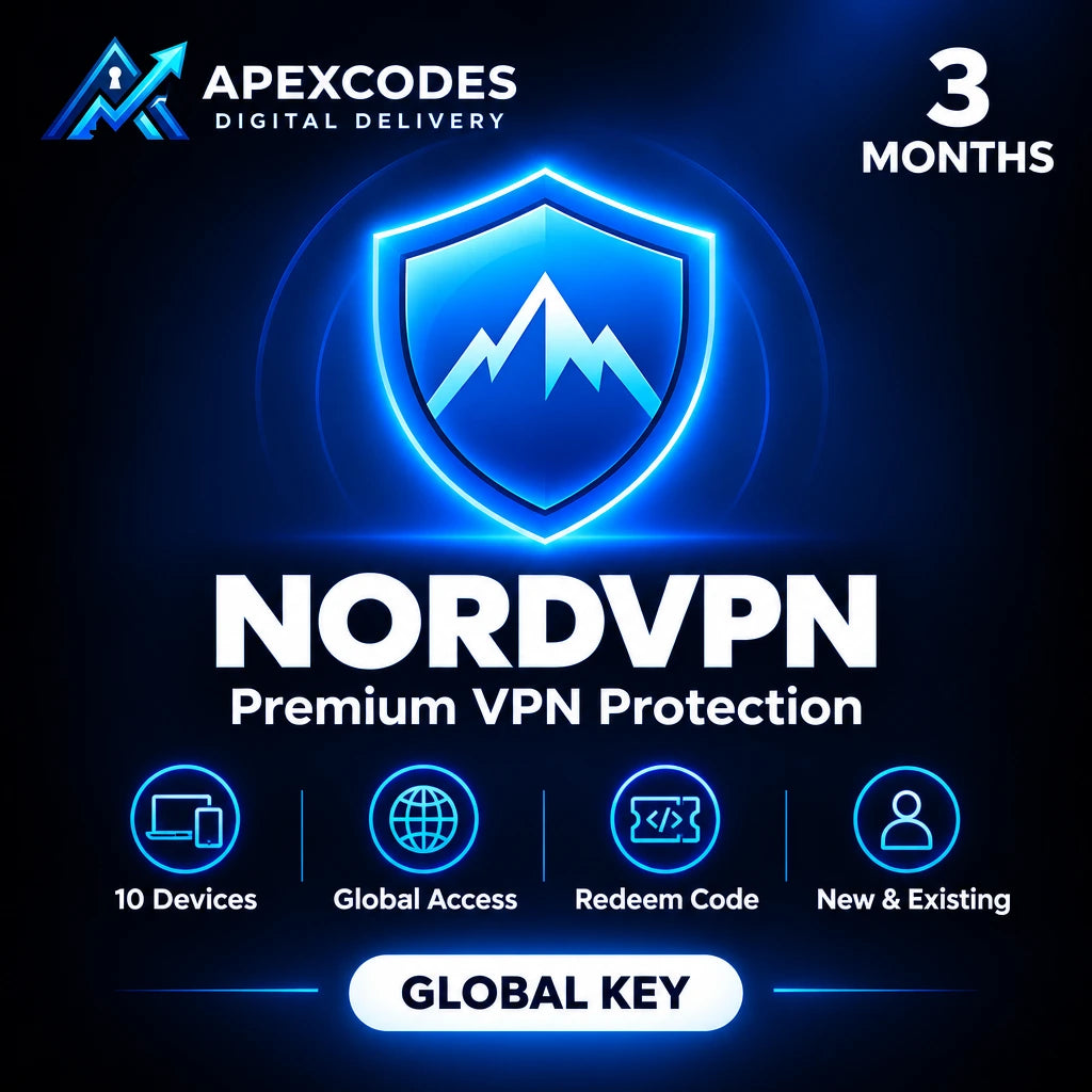 NordVPN Basic 3 Months 10 Devices Global Key – Buy Online Instant Delivery | Apexcodes