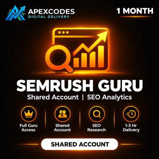 SEMrush Guru 1 Month Shared Account – SEO Tools Access | Buy Online | Apexcodes