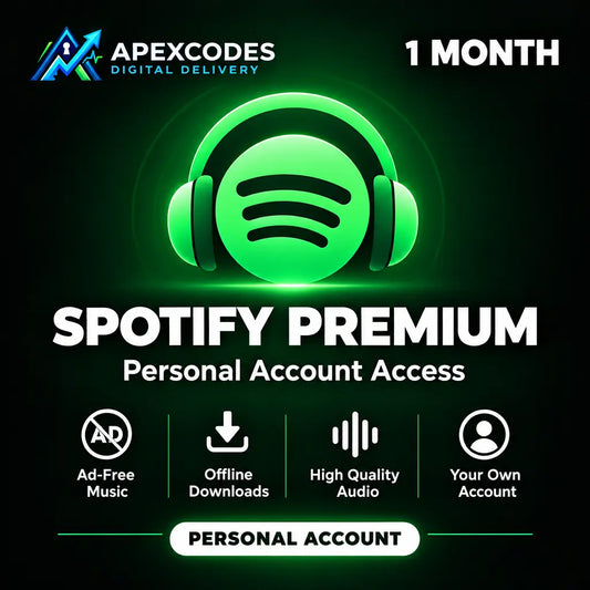 Spotify Premium 1 Month Personal Account Activation – Buy Online Instant Delivery | Apexcodes